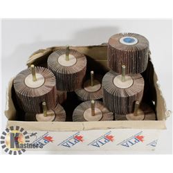LOT OF 10 320GRIT FLAP WHEEL SANDING DISCS