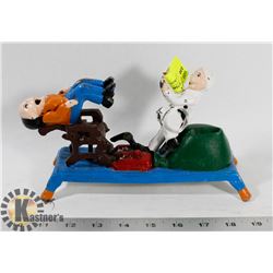 VINTAGE CAST IRON DENTIST PIGGY BANK