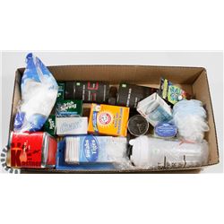 BOX OF NEW ITEMS INCL. IRISH SPRING &