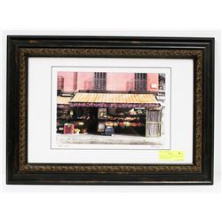 FRAMED ART "LEGUMES" SIGNED IN BLACK INK BY ARTIST