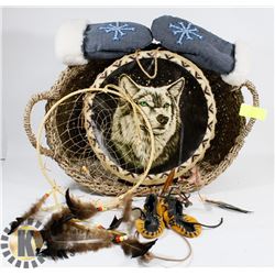 NATIVE DECOR & ACCESSORIES COLLECTION IN A WICKER