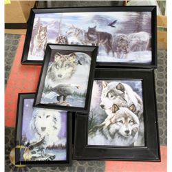 BOX W/3-PC FRAMED 3-D MOTION WOLF