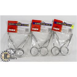 LOT OF 3 OLYMPIC SPRING COLLARS FOR 2" BAR USE