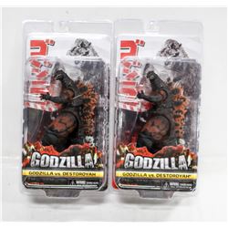 LOT OF 2 GODZILLA VS DESTOROYAH FIGURES.
