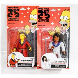 LOT OF 2 SIMPSONS FIGURES - JAMES BROWN & HUGH