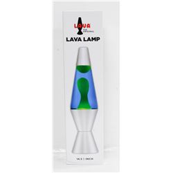 14.5" BLUE/GREEN LAVA LAMP.