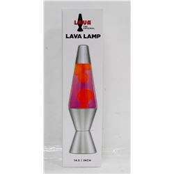 14.5" PINK/ORANGE LAVA LAMP.