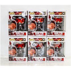 LOT OF 6 ANTMAN & THE WASP HANK PYM FUNKO POP