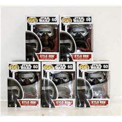 LOT OF 5 STAR WARS KYLO REN FUNKO POP VINYL