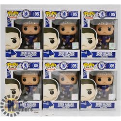 LOT OF 6 FUNKO POP EDEN HAZARD FIGURES -