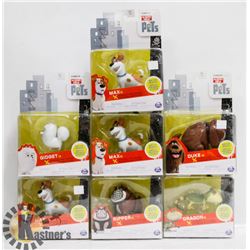 LOT OF 7 THE SECRET LIFE OF PETS ASSORTED FIGURES