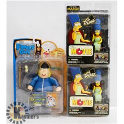2 SIMPSONS MOVIE MARGE SIMPSON FIGURES - 1 FAMILY