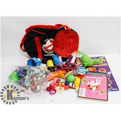 BOX OF VINTAGE ACTION FIGURES AND COLLECTIBLES -