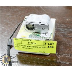 JEWELLERS MAGNIFIER 60 POWER WITH LED AND UV