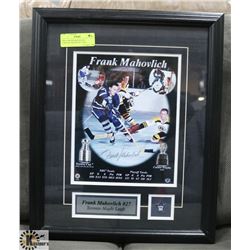 18X14 FRANK MAHOVLICH TORONTO SIGNED PICTURE,