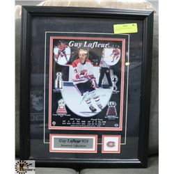 GUY LAFLEUR 18X14 SIGNED PICTURE.