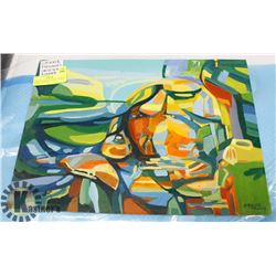 ORIGINAL SIGNED CRANE THOMAS 16"X12" PAINTING.