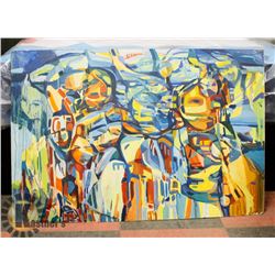 ORIGINAL SIGNED CRANE THOMAS 48"X32" PAINTING.