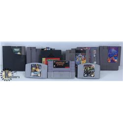 LOT OF 11 VINTAGE NINTENDO GAMES