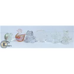 6 COLLECTIBLE GLASS SCULPTURES -