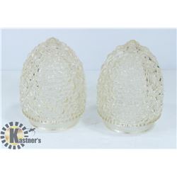 PAIR OF ART DECO CEILING GLASS