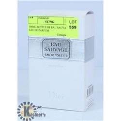 100ML BOTTLE OF DIOR EAU SAUVAGE EAU DE TOILETTE