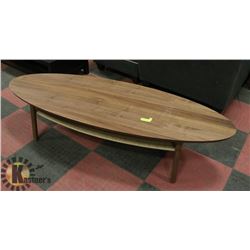 OVAL SHAPED COFFEE TABLE 70"X27".