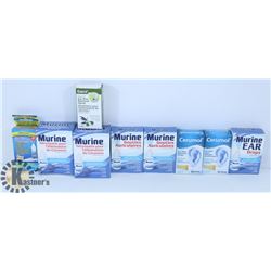 LOT OF ASSORTED EAR CARE PRODUCTS.