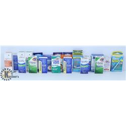 LOT OF ASSORTED EAR & EYE DROPS.