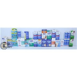 LOT OF ASSORTED EAR & EYE DROPS.
