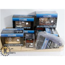 LOT OF ASSORTED CARD AND MEMORABILIA HOLDERS