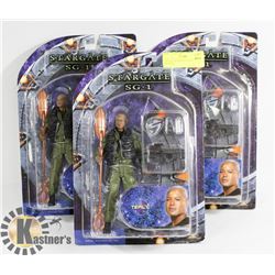 LOT OF 3 STARGATE TEAL'C FIGURES