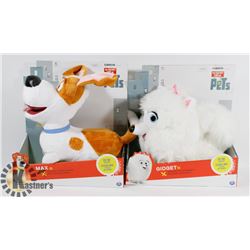 LOT OF 2 THE SECRET LIFE OF PETS TOYS -