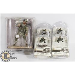 LOT OF 5 ASSORTED ARMY FIGURES