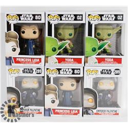 LOT OF 6 ASSORTED FUNKO POPS