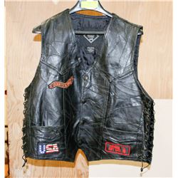 DIAMOND-PLATE BUFFALO LEATHER BLACK