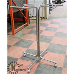 4 POST COMMERCIAL CHROME PLATED CLOTHING RACK