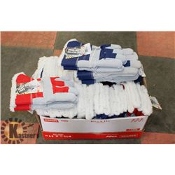 HEAVY PILE LINED LEATHER WORK GLOVES (2 DOZEN)