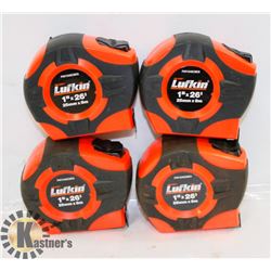 LOT OF 4 LUFKIN 26FT MEASURING TAPES