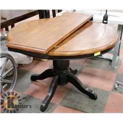 2 TONE ROUND WOOD KITCHEN TABLE (46"X30.5") W/