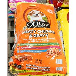 OL' ROY MEATY CHUNKS & GRAVY DOG FOOD 18KG
