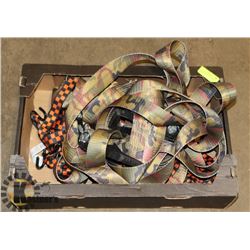 BOX OF HEAVY DUTY RATCHET STRAPS