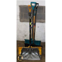 LOT OF 5 SNOW SHOVELS.