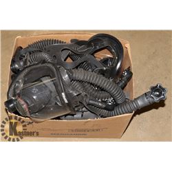 LOT OF 6 NORTH FULL FACE SIZE M/L W/ 2 RESPIRATOR