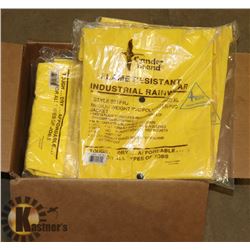 BOX OF 11 FLAME RETARDANT RAIN GEAR SIZE X-LARGE.
