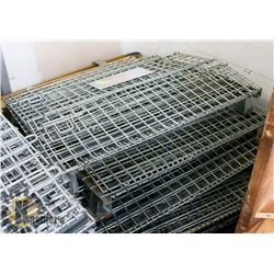 LOT OF 5 FOLDING METAL CRATES.