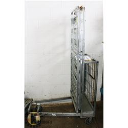 ALUMINUM BOX CART ON CASTORS