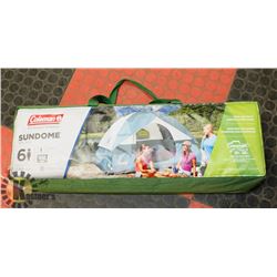 NEW COLEMAN SUNDOME 6-PERSON TENT -