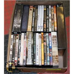 BOX FULL OF WAR & WESTERN MOVIES INCL.