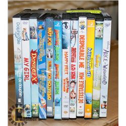 BUNDLE OF 12 KIDS MOVIES INCL. ALICE IN